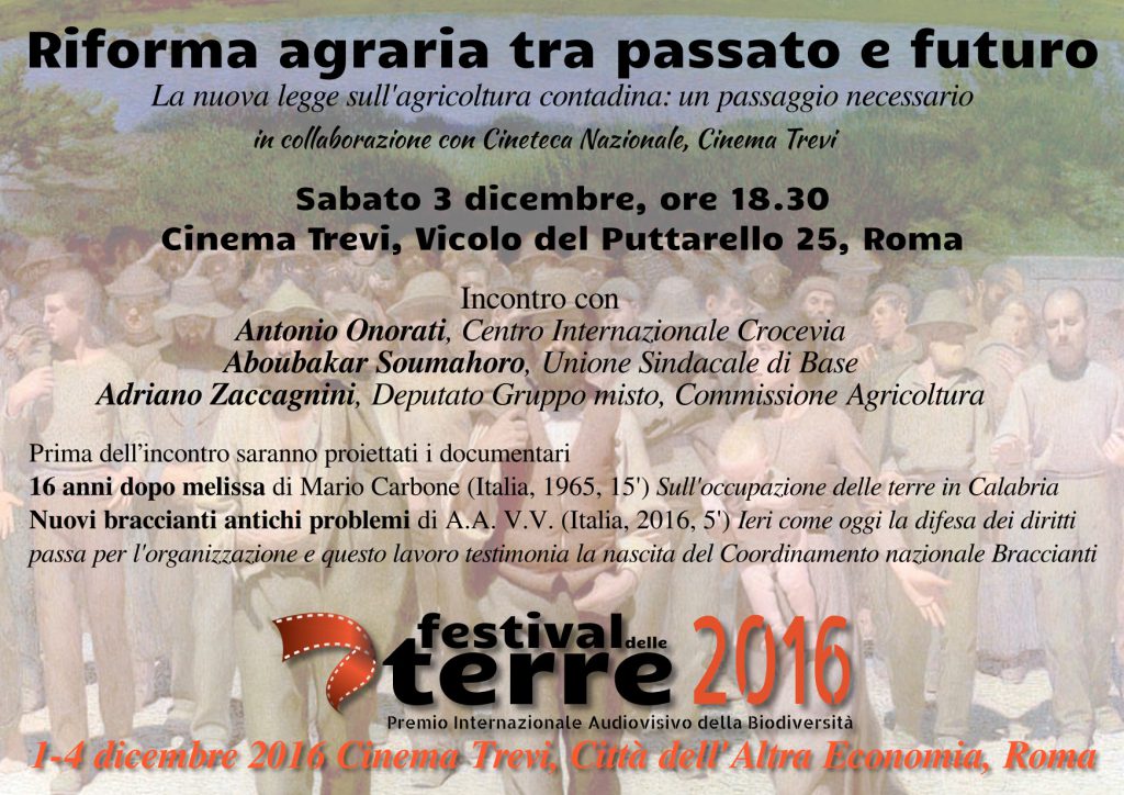 Gli approfondimenti del Festival, "Riforma agraria tra passato e futuro" 2