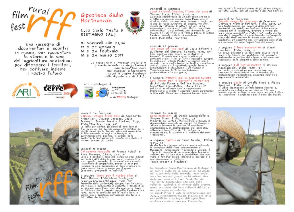 Rural Film Festival - dal 13 gennaio al 24 marzo 2017, a Bistagno (AL) 2