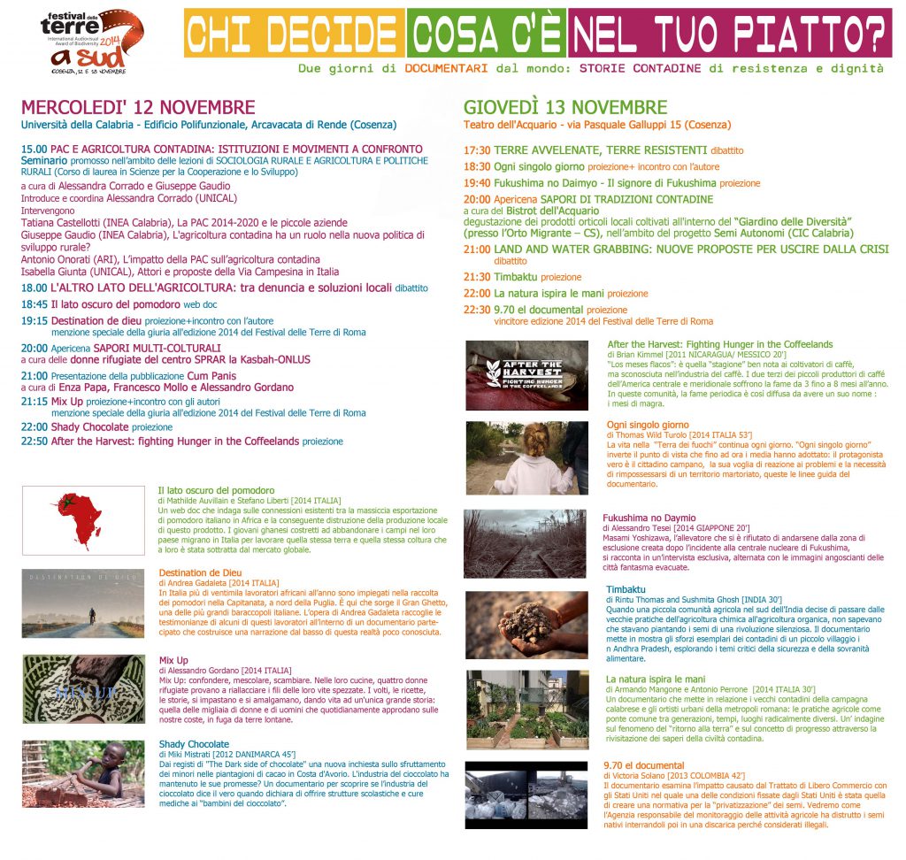 Programma Festival delle Terre a Sud